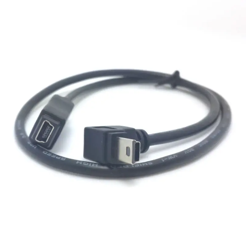 

USB 2.0 5pin Mini 90 degrees the bending of the mini USB extend to the long line of male to female cable 20cm 50cm