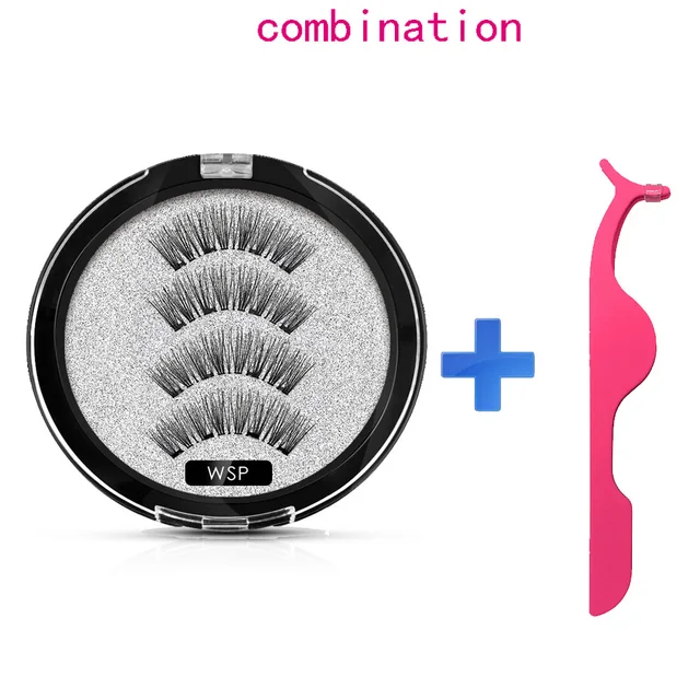 MB Magnetic eyelashes with 4 magnets Mink eyelashes natural long with applicator faux cils magnetique False Lashes extension 3