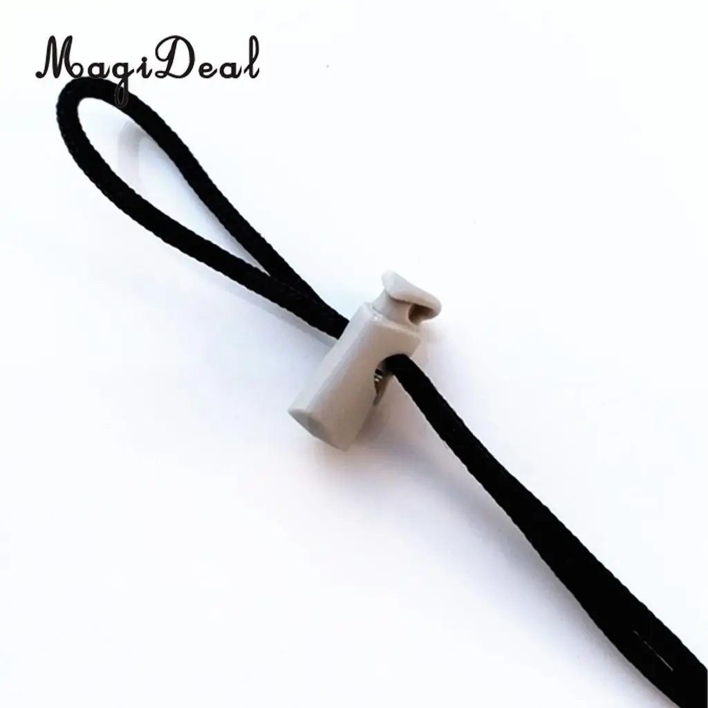MagiDeal Pack 10 Single Hole Elastic Shock Cord Bungee Rope Barrel Stopper Lock End Toggle Buckles with Metal Spring