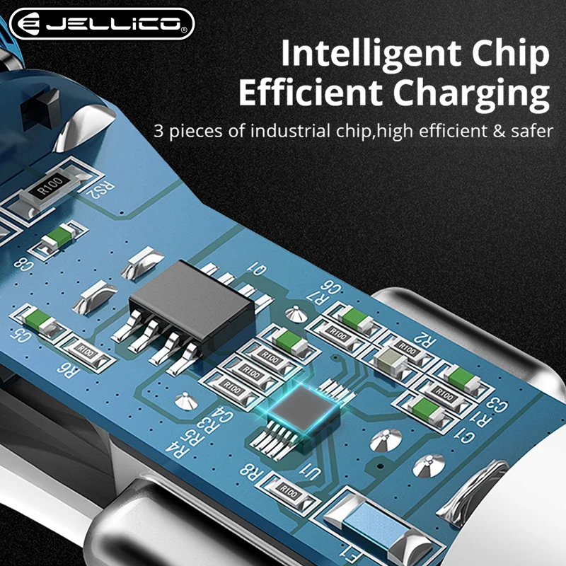 Jellico USB سيارة شاحن آيفون سامسونج هاتف لوحي 3.1A سريع شاحن سيارة-شاحن المحمول المزدوج USB سيارة مهايئ شاحن الهاتف Jellico USB سيارة شاحن آيفون سامسونج هاتف لوحي 3.1A سريع شاحن سيارة-شاحن المحمول المزدوج USB سيارة مهايئ شاحن الهاتف
