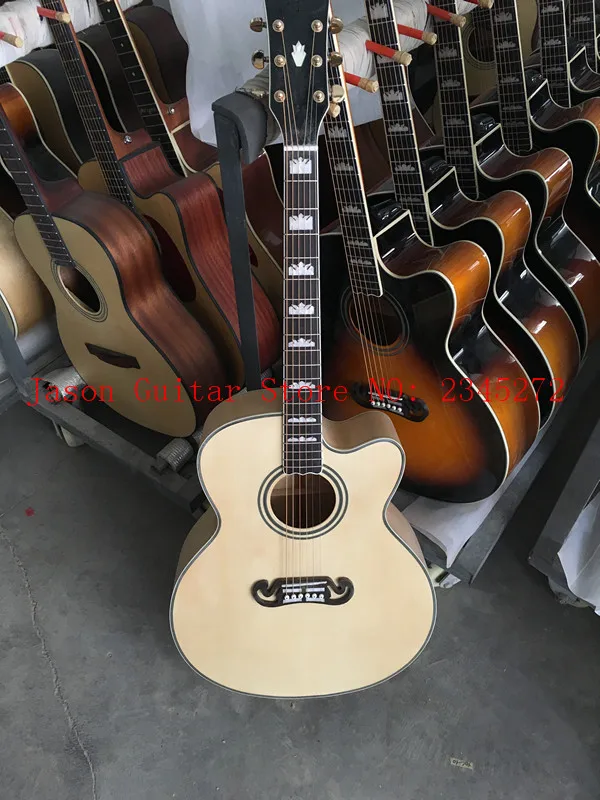 

2018 new + factory + latest 43 inch notch J200 folk electric guitar hummingbird pickguard Free Shipping SJ200