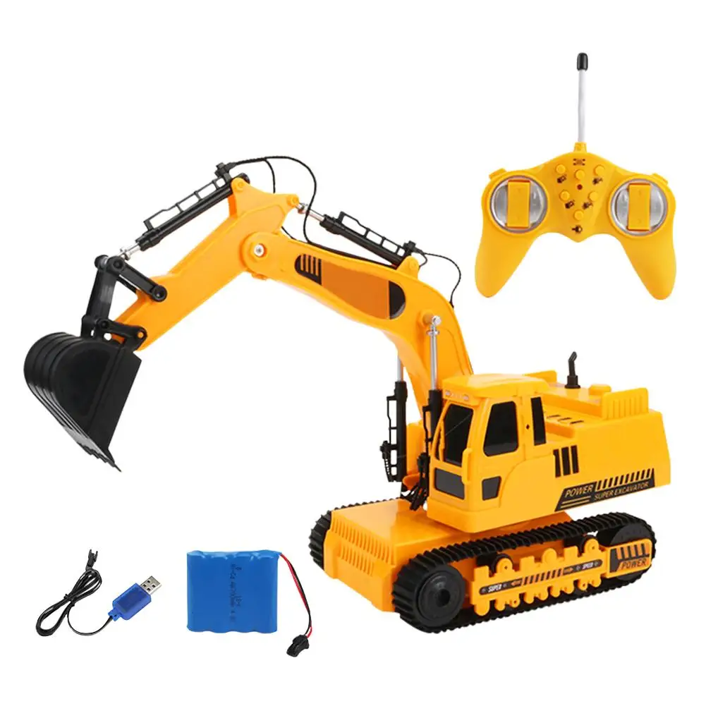 

2019 NEW Multifunctional Remote Control Engineering Vehicle Simulated Crawler Excavator Toy With Music Light Car Model