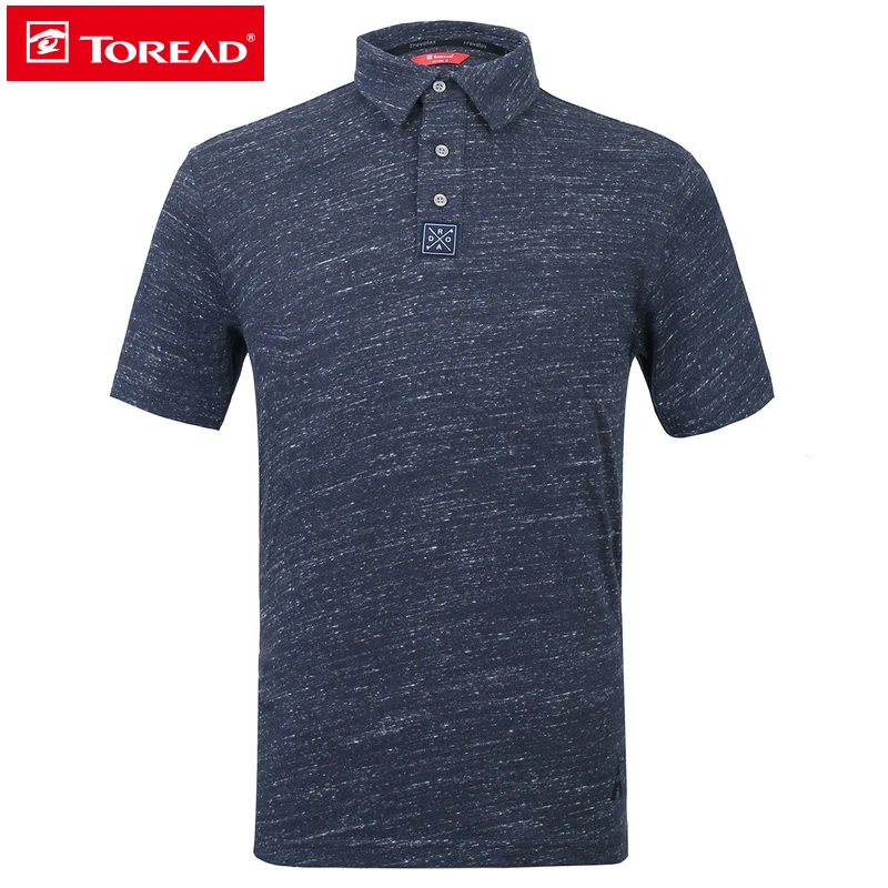 

TOREAD Sports T-shirt Outdoor POLO Shirt Fast Drying Breathable Pure Short Sleeved Fast Dry Clothes Male for Hiking TAJG81760