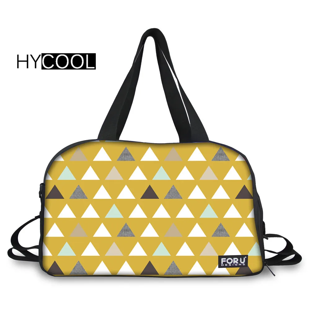 HYCOOL Lady Training Bags Mint Triangles Printed Men Outdoor Athletic Sports Bags For Fitness Breathable Gym Tote Women Yoga Bag