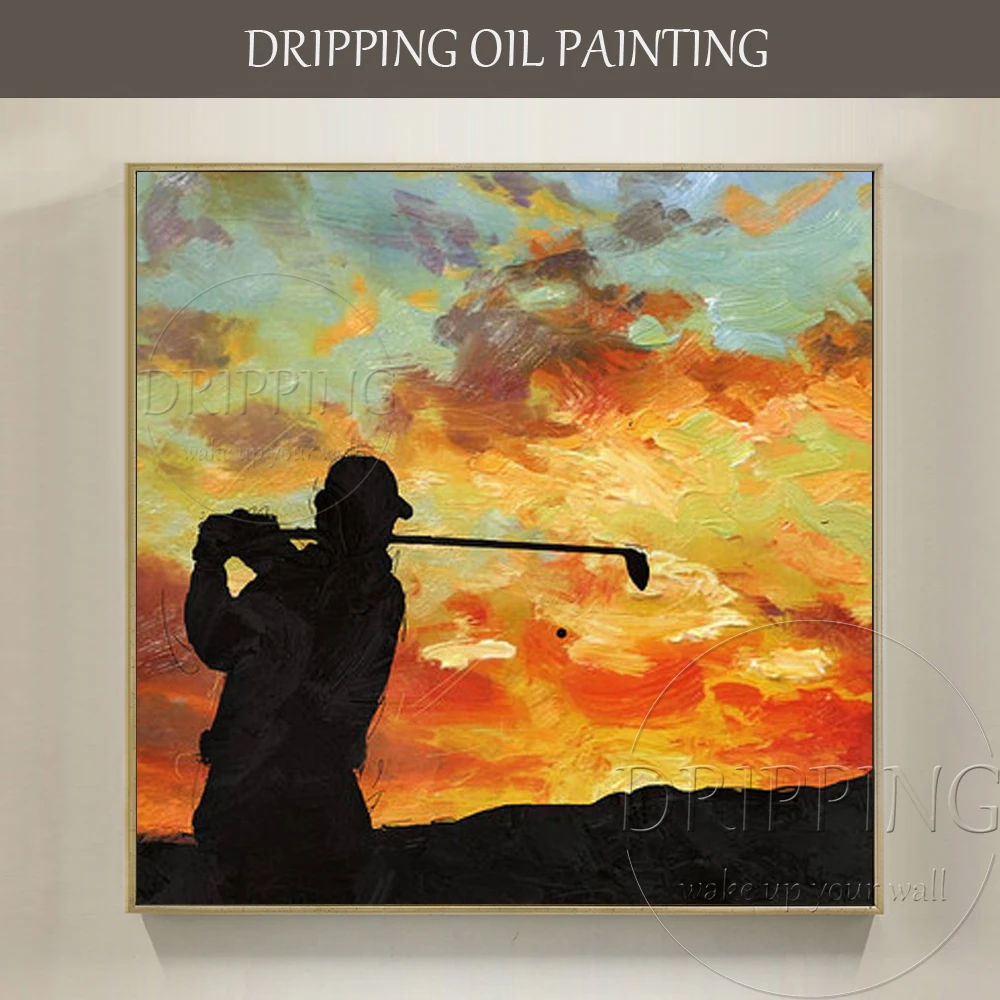 Artist Tangan Dicat Kualitas Tinggi Modern Potret Bermain Golf Lukisan Cat Minyak Di Atas Kanvas Buatan Tangan Golf Oil Painting Untuk Dinding Dekorasi Golf Oil Paintings Oil Paintingpaintings On Canvas Aliexpress