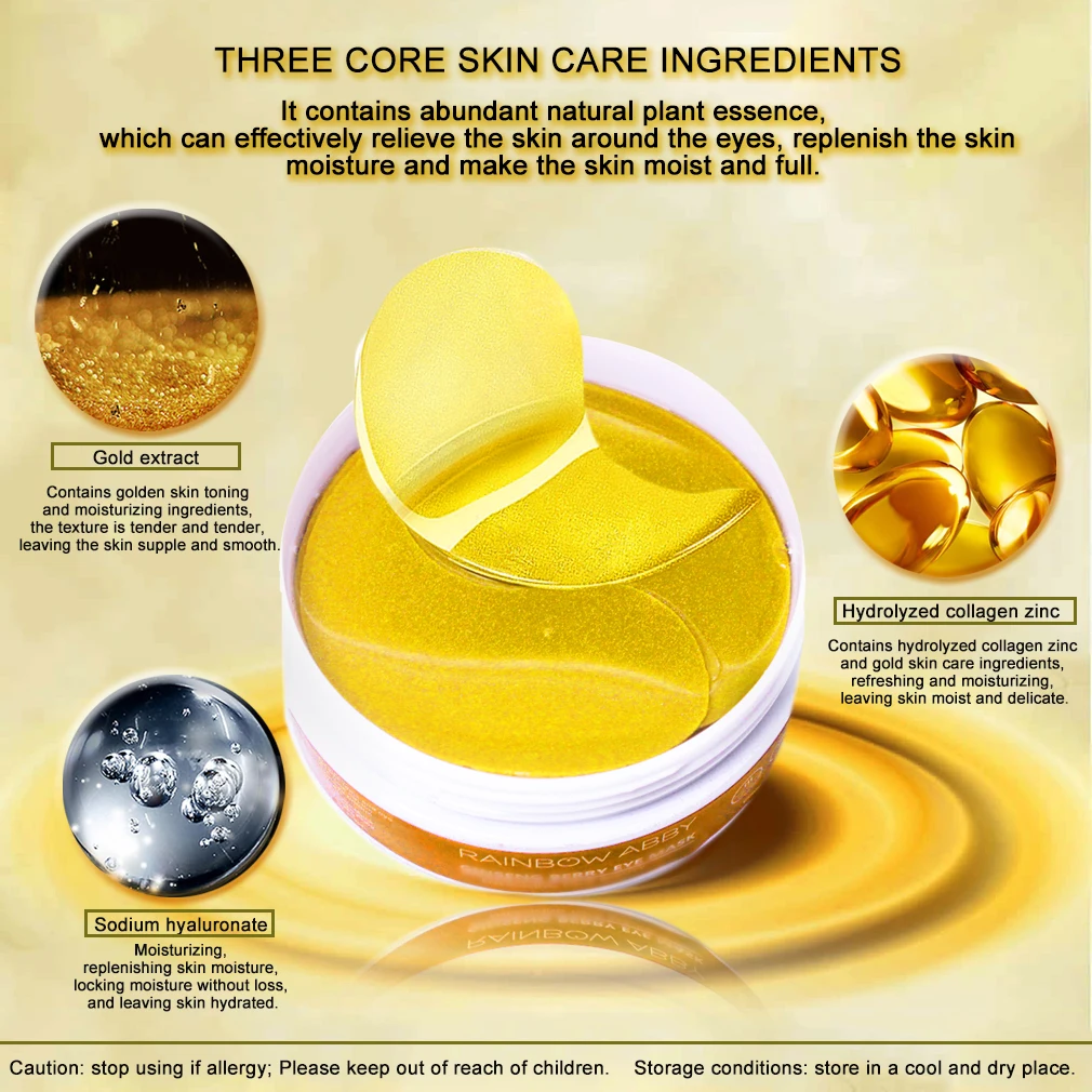 Патчи Gold Hydrogel для глаз маска от морщин и старения кожи вокруг коллагеновые с