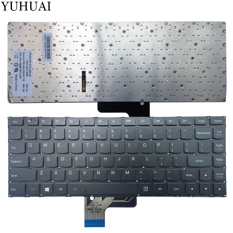 

NEW US keyboard FOR LENOVO IdeaPad U430 U430P U330 U330P U330T US Laptop keyboard with backlit no frame