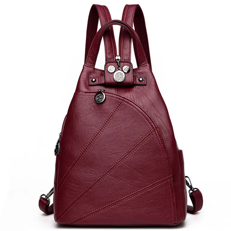 Lady Backpack Female Designer New Women Leather Rucksack Anti Theft High Quality Soft Back Pack Casual Shoulder School Bags