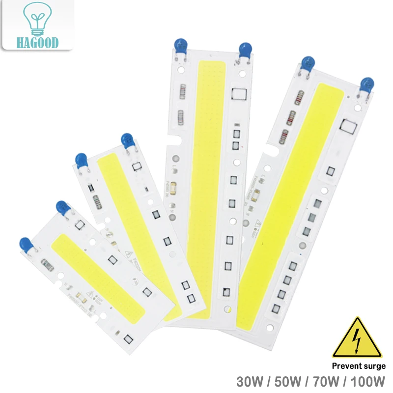 

LED COB Chip 30W 50W 70W 100W Input 220V Smart IC Led Board for Shopping Mall Street lamps luminous Floodlight Spot Lighting