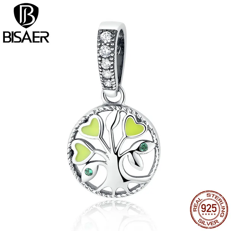 Подвеска из серебра 925 пробы с зелёным цирконием деревом жизни|tree of life charm|charm tree