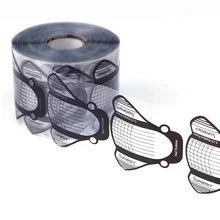 100pcs Black Nail Forms Nail Art French Acrylic UV Gel Tips Extension Nail Extending Tools Honeybee Shape Nail Manicure Tools