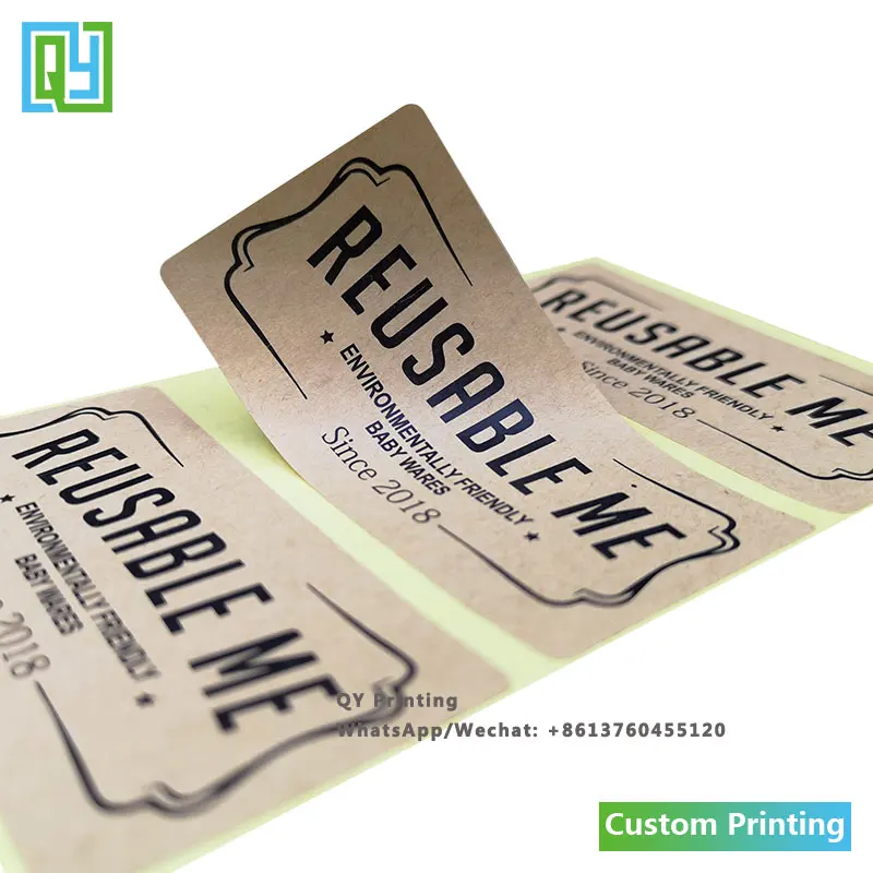 

1000pcs 40X80mm free shipping kraft paper stickers special selected high quality packing seal label