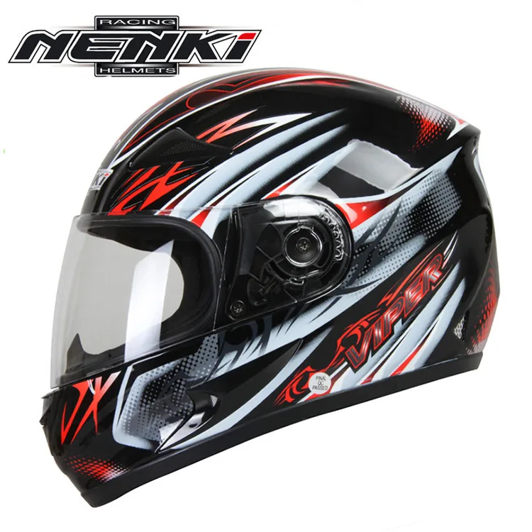 NENKI Полный мотоциклетный шлем Capacete da Motocicleta мотошлем Casque Kask 816z гоночная езда Мужской Женский шлем с шарфом - Цвет: 5