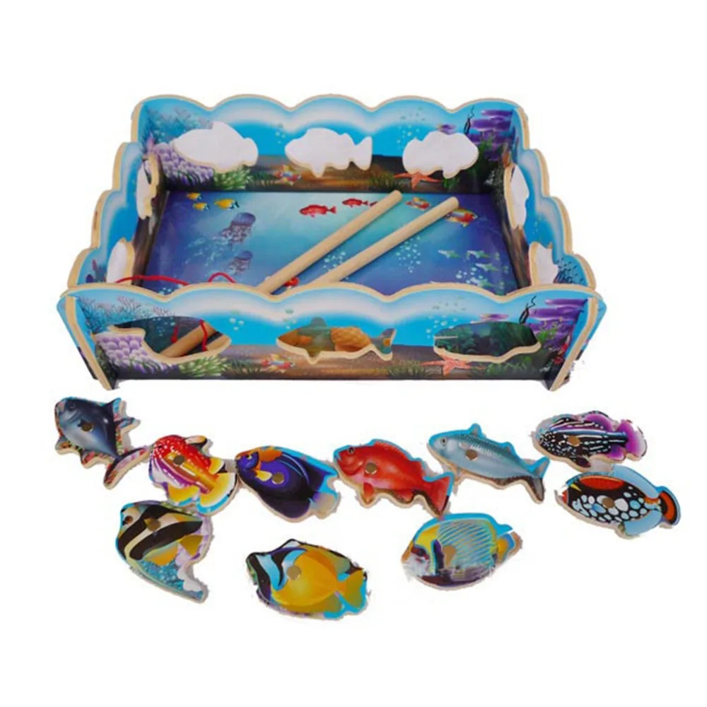 Fishing Game Fish Kids 3D Jigsaw Puzzle Board Wooden