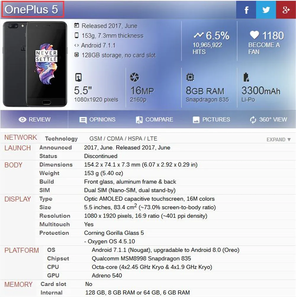 oneplus 5