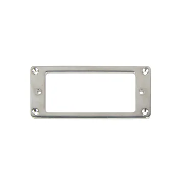 

FLEOR 2Pcs Chrome Metal Neck Pickup Flat Humbucker Frame Mounting Ring for LP Style Guitar