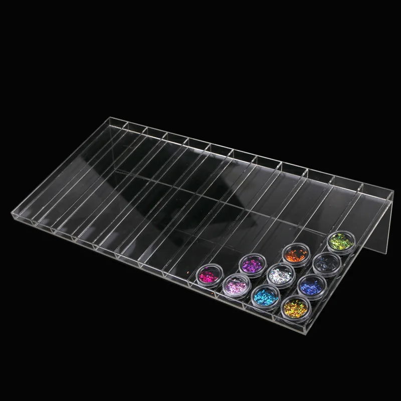 

Varnish Storage Nail Polish Organizer Rack Holder 72 Grids Nail Jewelry Display Stand For Varnishes Transparent Nail Art Storage