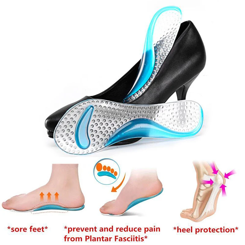 Women's Gel 3/4 length Arch Support Anti slip Massaging Metatarsal