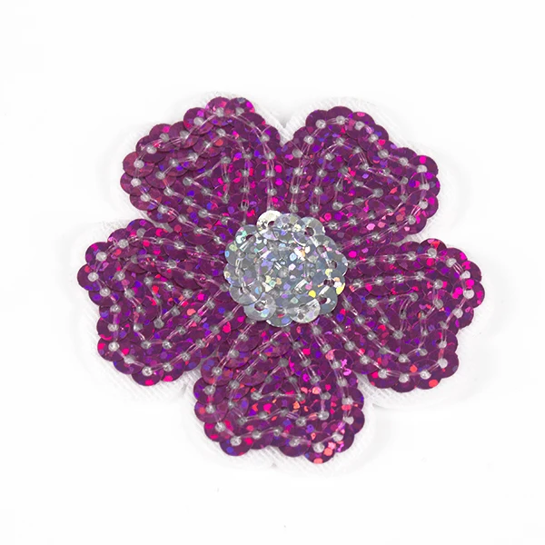 Sequin Embroidered Decorative Decals Affixed Cloth Floral Srapbooking