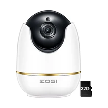 ZOSI IP купольная камера 2MP 1080p HD Pan/Tilt/Zoom Беспроводная Wi-Fi система видеонаблюдения, двухстороннее аудио, монитор для ребенка/няни/питомца