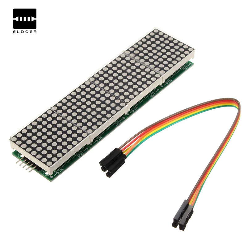 Микроконтроллер MAX7219 4 в 1 дисплей с 5P модулем линейной матрицы для Arduino модуль