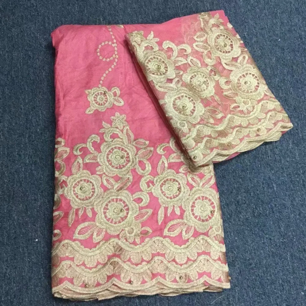 

2018 New Design African Bazin Riche Getzner Fabric With Beads Cord Lace Fabric Africa Guinea Brocade Fabric For Wedding