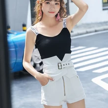 Летние женские шорты с высокой талией, джинсовые шорты, женские узкие джинсовые шорты, универсальные шорты