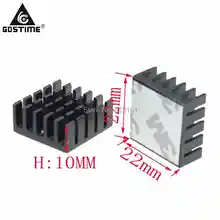 5PCS Gdstime Heatsink CPU GPU IC Memory Chip Aluminum Heat Sink 22x22x10mm Extruded Cooler Cooling Fin for david moreno customized diy laptop cpu gpu brass heatsink super heat pipe graphics card cooling tube oblate copper pipe