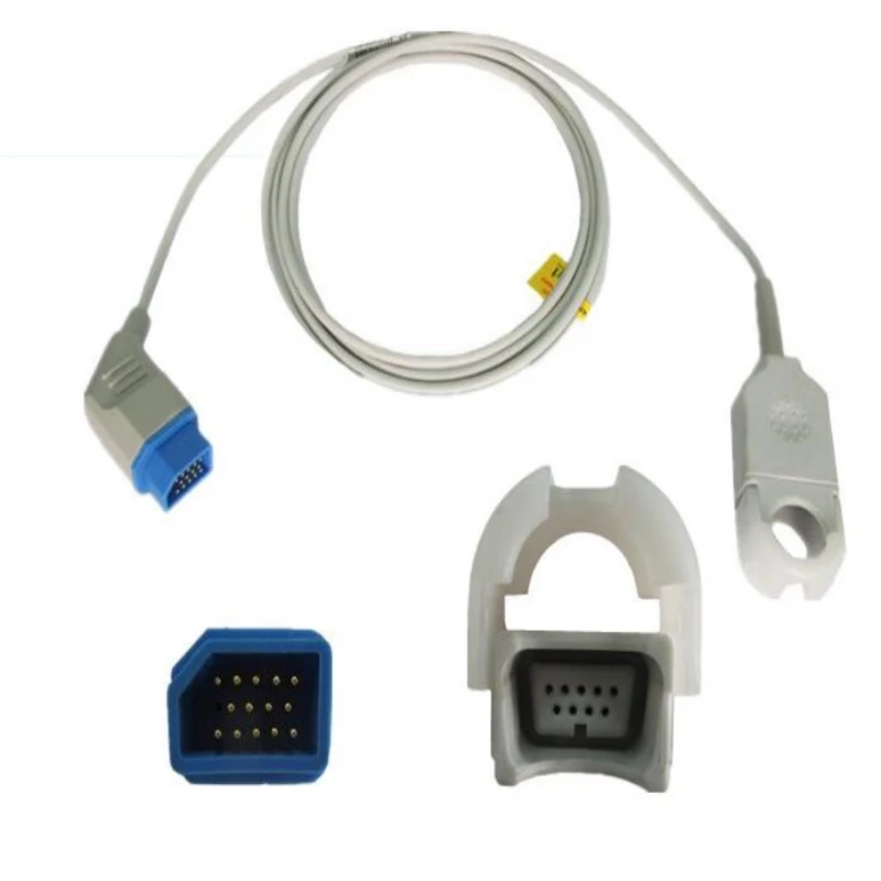 Compatibe para Nihon Kohden Bsm23002301 2351 2303 Série 14 Pin para Db9 Pin Spo2 Extensão Spo2 Cabo Adaptador Tpu
