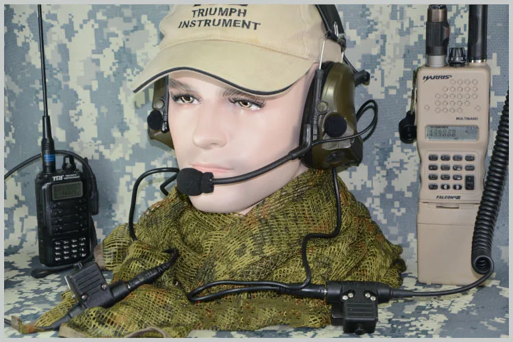 TCA COMTAC III Dual Com шумоподавляющая гарнитура для TRI HARRIS PRC 152 148 Walkie Talkie PRC152 AN/PRC 152A (UV)