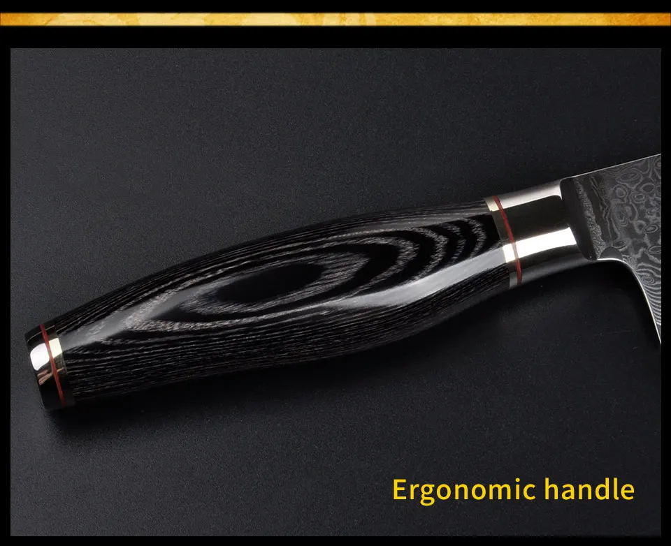 Японский damasco VG10 " нож шеф-повара японский кухонный нож Дамаск 67 слоев ножи из нержавеющей стали ультра острый