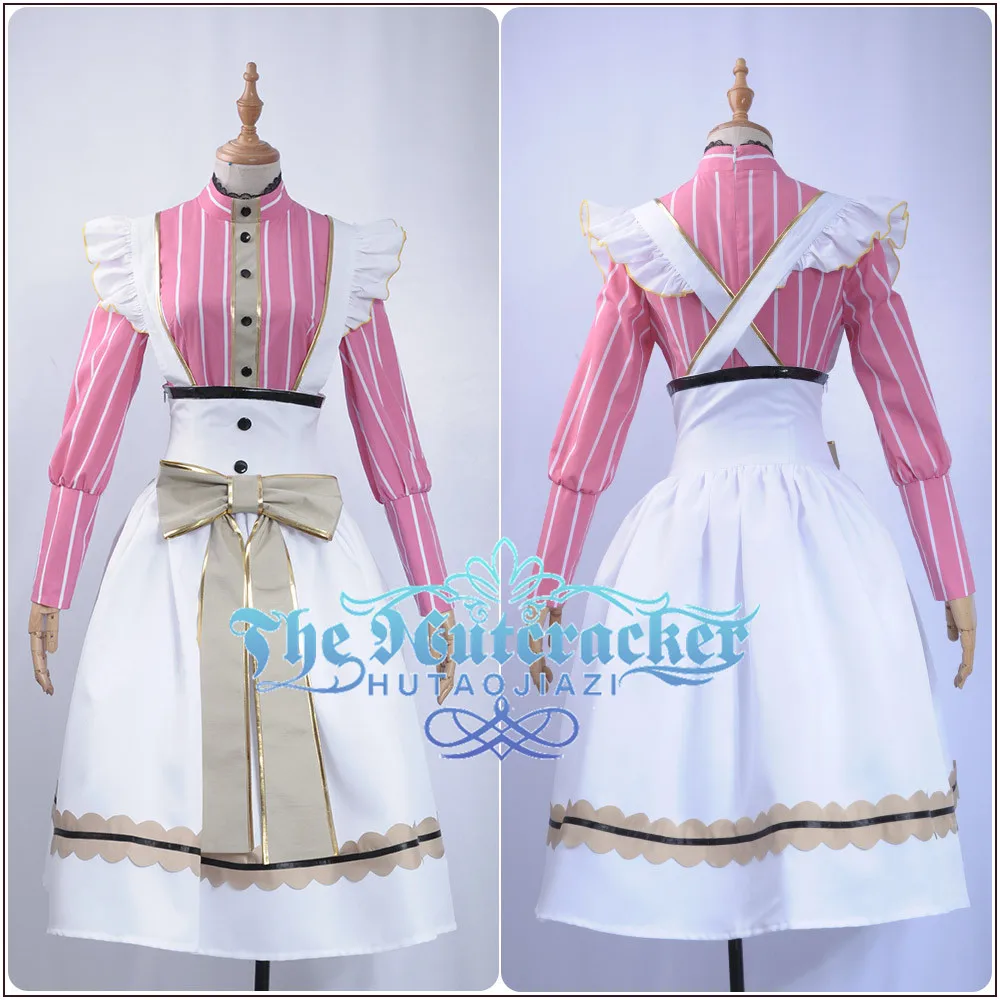 x_05 Love Live! Cos Valentine's Day unwaking Yazawa Nico Cosplay Costume Custom Maid Uniform Skirt Dress Hairband Hairpin Wig Pigtail (3)