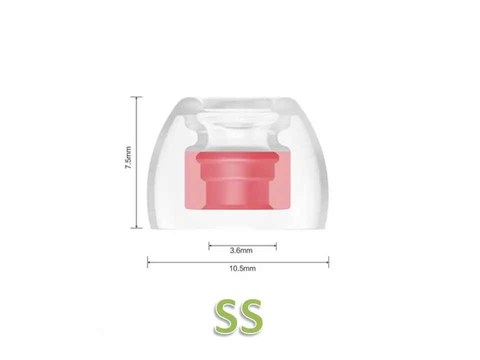 SpinFit CP360 3,6 мм высококачественные силиконовые наушники для ушей, беспроводные наушники-вкладыши(SS s m l S/S s m/S L/M - Цвет: SS