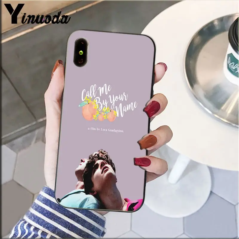 Yinuoda Call Me by Your Black Soft Shell Phone Cover for iPhone X XS MAX 6 6s 7 7plus 8 8Plus 5 5S SE XR|Бамперы| |