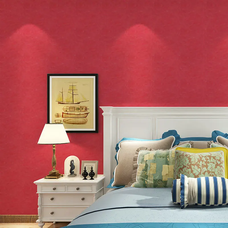 

0.53x10 Meter Chinese style festive red nonwovens wallpaper living room bedroom shop bar decoration wallpaper