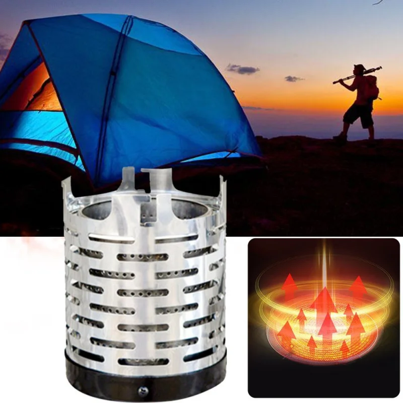 

Portable Camping Stove Stainless Steel camping equipment Wood Burning Stove for Outdoor Backpacking Hiking Traveling Picnic BBQ