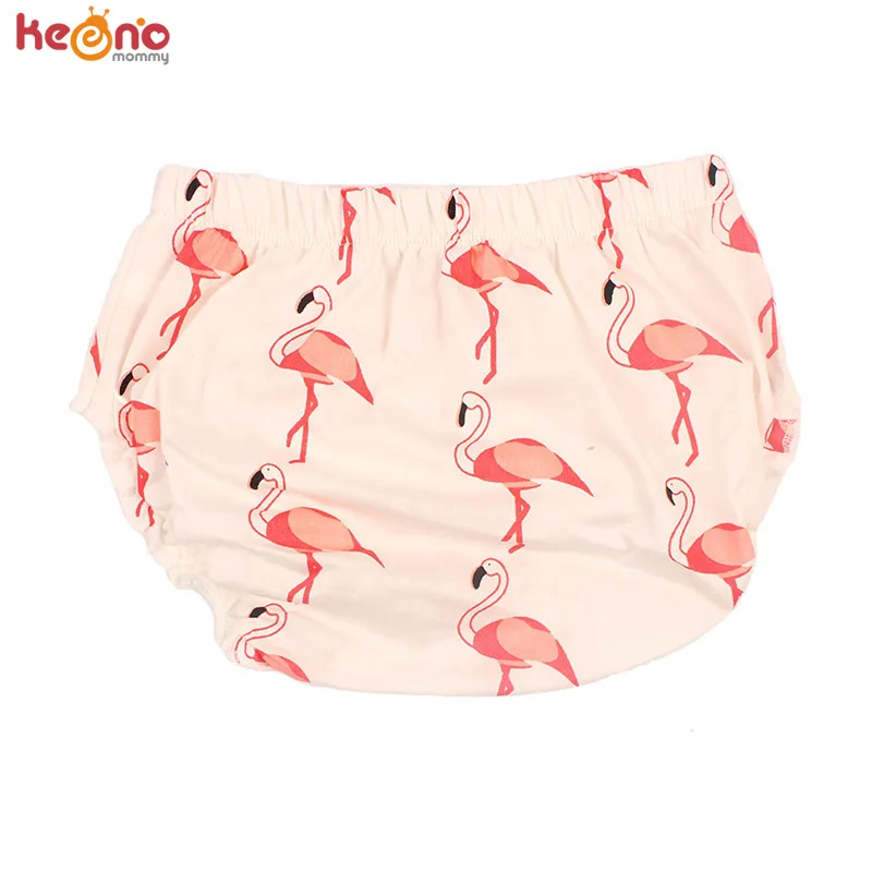 New Baby Girls White Flamingo Frilly Knickers Bloomers Toddler Floral Cotton Shorts Summer Soft Sun Clothing (5)