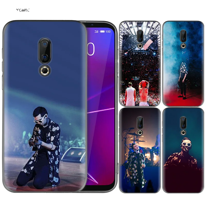

Silicone Case for Meizu 16 16th M6T Black Dark Coque Shell Cell Phone Tpu Cover Dull Polish twenty one pilots Tear in my heart B