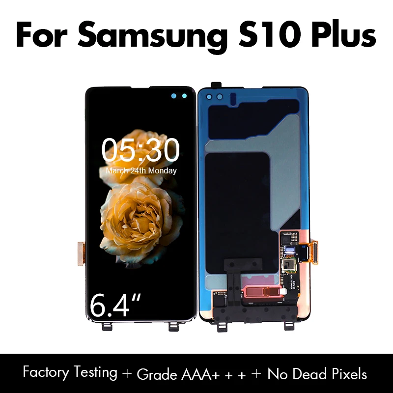 AMOLED ЖК дисплей для SAMSUNG Galaxy S10 Plus G9750 сенсорный экран дигитайзер G975F G975 в сборе