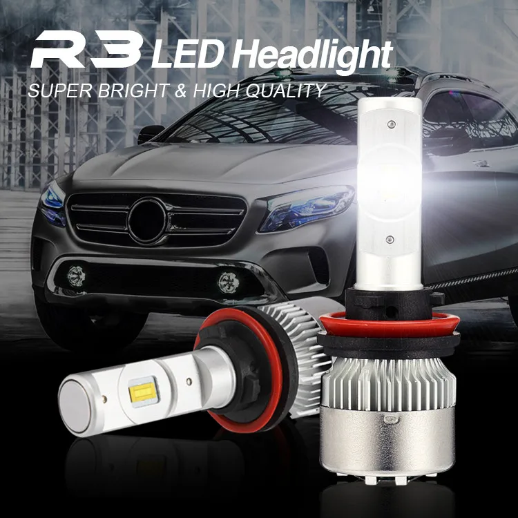 

2X Car LED Headlight Kit H11 7000LM 35W Front CSP LED Headlight Kit Bulb High Beam 360 degrees 8-16V 6500K white Lamp Bulbs GW