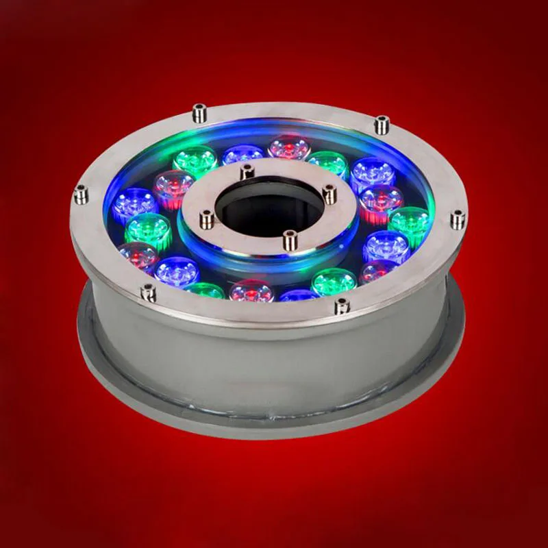 5pcs 6W 9W 12W 18W Underwater Lights For Ponds IP68 Warm White RGB LED Spotlight Fountain Light