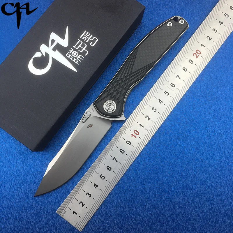 

CH3516 Flipper folding knife s35vn steel TC4 Titanium + carbon fibe handle outdoor camping hunting pocket fruit Knives EDC tool