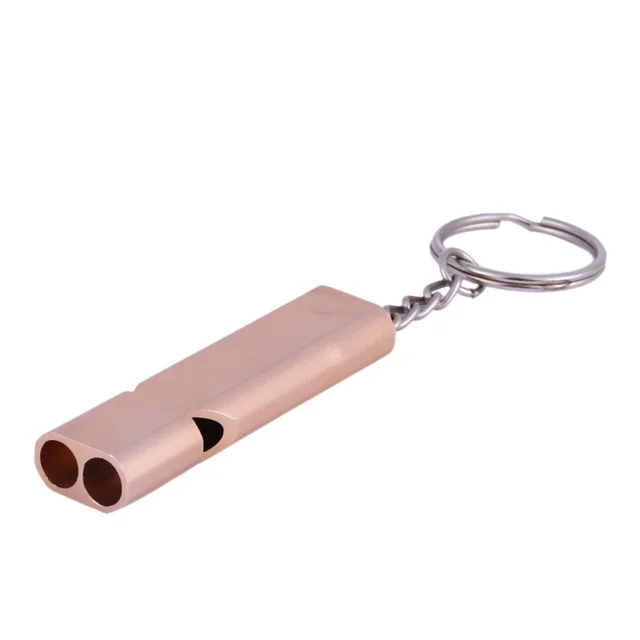 Whistle Keychain Outdoor Survival Whistle Double Pipe High Decibel
