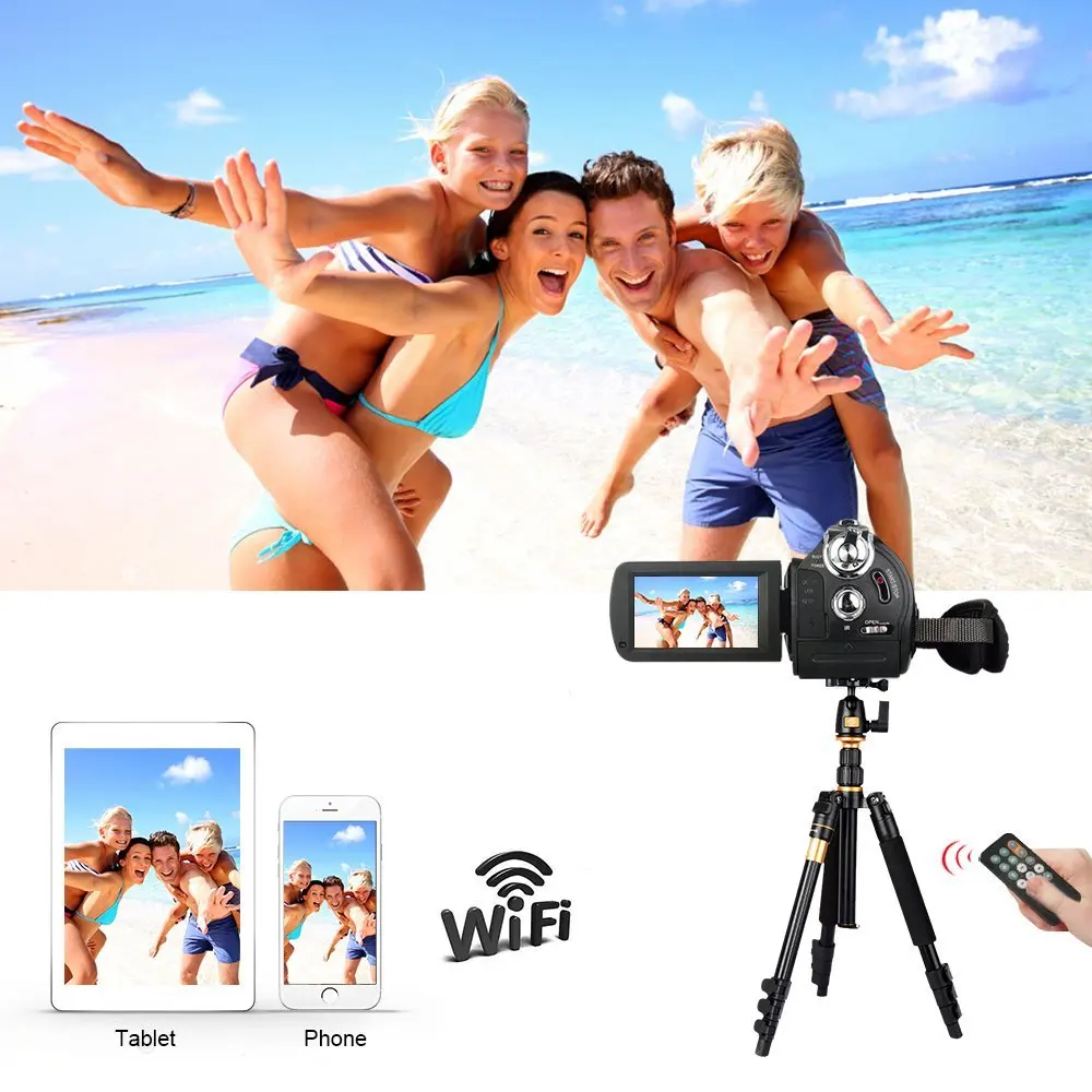 1080P Digital HD Video Camera Wifi Camcorder DV Night Vision Infrared 3.0 Touch Screen Remote Control DSLR Digital Photo Camera 1080P Digital HD Video Camera Wifi Camcorder DV Night Vision Infrared 3.0 Touch Screen Remote Control DSLR Digital Photo Camera