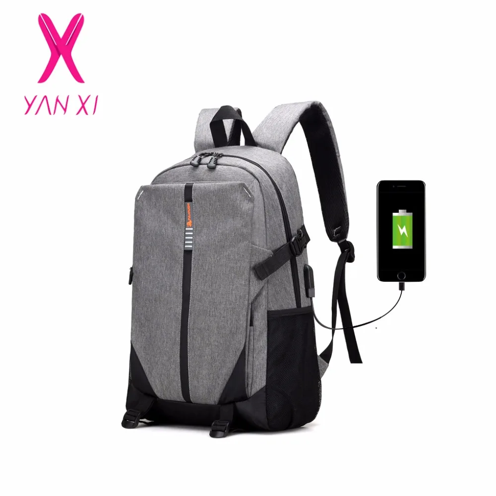 

YANXI Hot Sale Ladies Backpack Lady Oxford Security USB Charger 15 Cal Mochila Laptop Backpack Travel Bag Waterproof Backpacks
