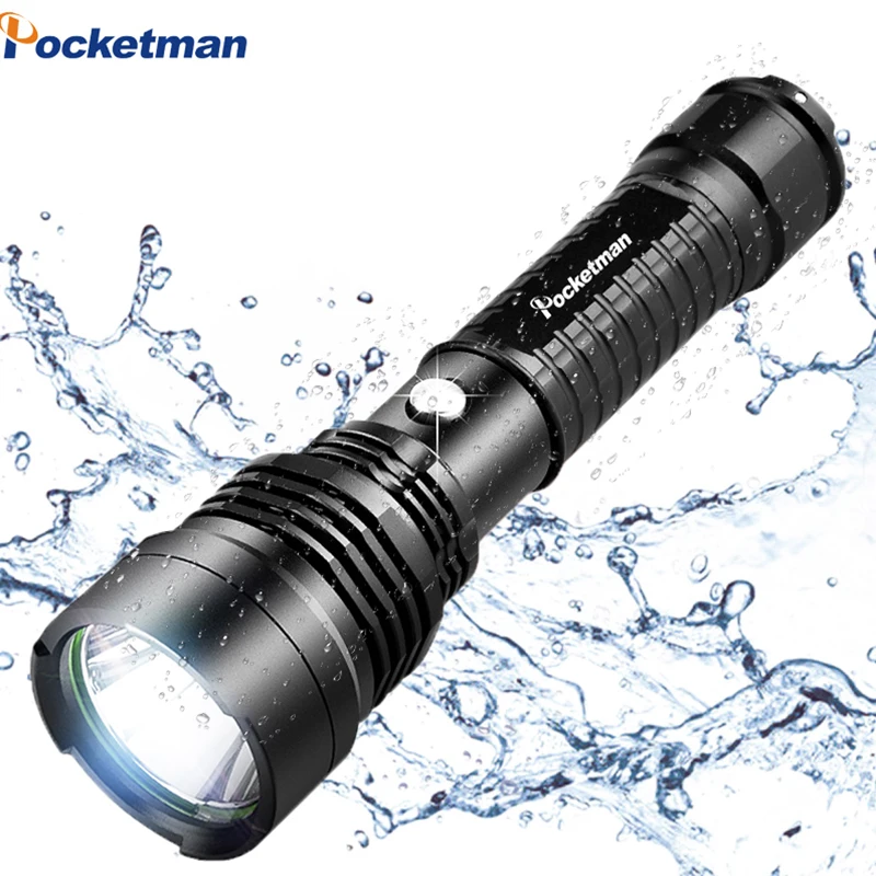 

28000Lumens Super Bright LED Tactical Flashlight Rechargeable Waterproof Aluminum Alloy Linternas Torch by 1*18650 or 3*AAA