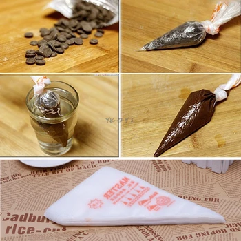 

100Pcs Disposable bag Piping Icing Nozzle Fondant Cake Decorating Pastry New