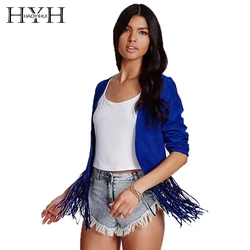 HYH HAOYIHUI Women Fashion Tassel Basic Coats Female 3/4 Sleeve Open Stitch Ladies Solid O-neck Slim Casual Coats for Wholesale HYH HAOYIHUI Women Fashion Tassel Basic Coats Female 3/4 Sleeve Open Stitch Ladies Solid O-neck Slim Casual Coats for Wholesale