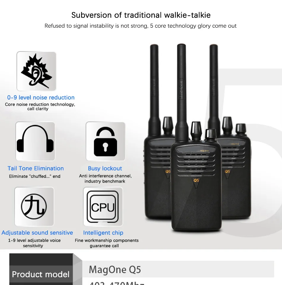 Портативный рация Mag Один Q5 16CH UHF 403-470 MHz удобный радиолюбителей Hf трансивер двухстороннее радио ФИО Comunicador