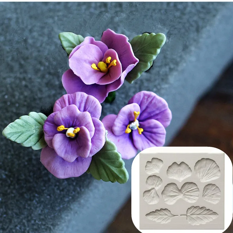 

Aouke Tricolor Violet Fondant Silicone Mould DIY Cake Surrounding Mold Dry Pez Gummy Mould